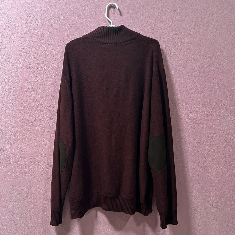 TRICOTS ST RAPHAEL Men’s Burgundy 3/4 Button Up Sweater Size 2XLT